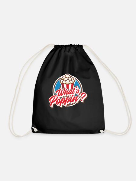 Popcorn - Turnbeutel - Schwarz