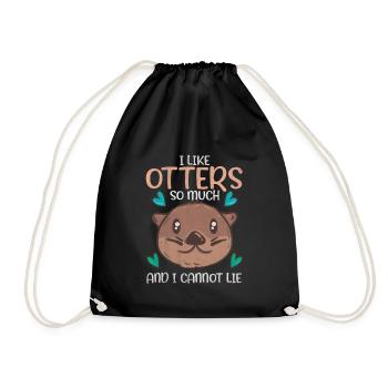 Otter - Turnbeutel - Schwarz - Vorne