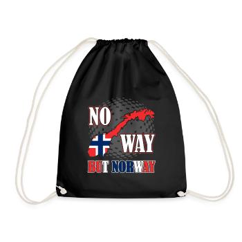 Norway Scandinavia Oslo gift - Drawstring Bag - black - Front