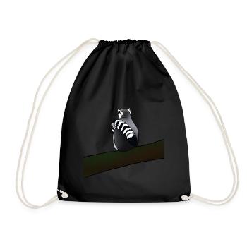 Cadeau de singe lémurien et lémurien pour amis singes - Sac de sport léger - noir - Devant