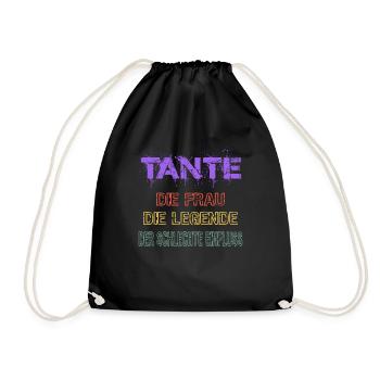 Aunt The Woman The Legend The Bad Influence - Drawstring Bag - black - Front