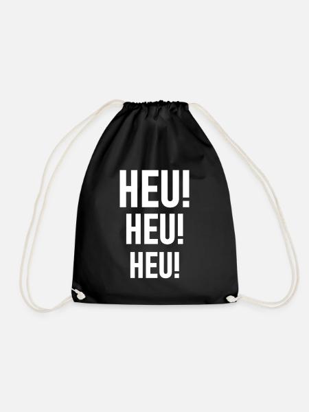 HEU! HEU! HEU! Bauer Landwirtschaft - Turnbeutel - Schwarz