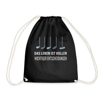 Golf Das Leben Ist Voller Wichtiger - Sac de sport léger - noir - Devant