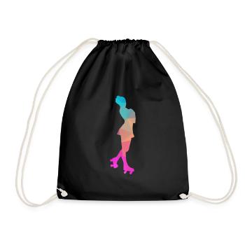 Abstrakter Eis- und Rollschuh-Design - Drawstring Bag - black - Front