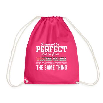 I'm almost perfect, I'm from Western Sahara - Drawstring Bag - fuchsia - Front
