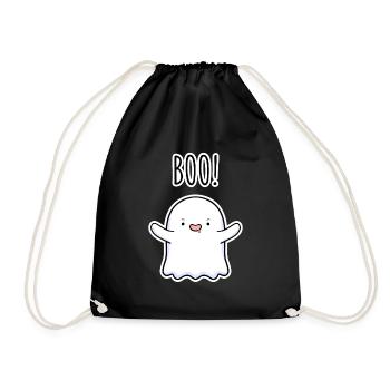 Boo Geist – Süßer Halloween Ghost - Turnbeutel - Schwarz - Vorne