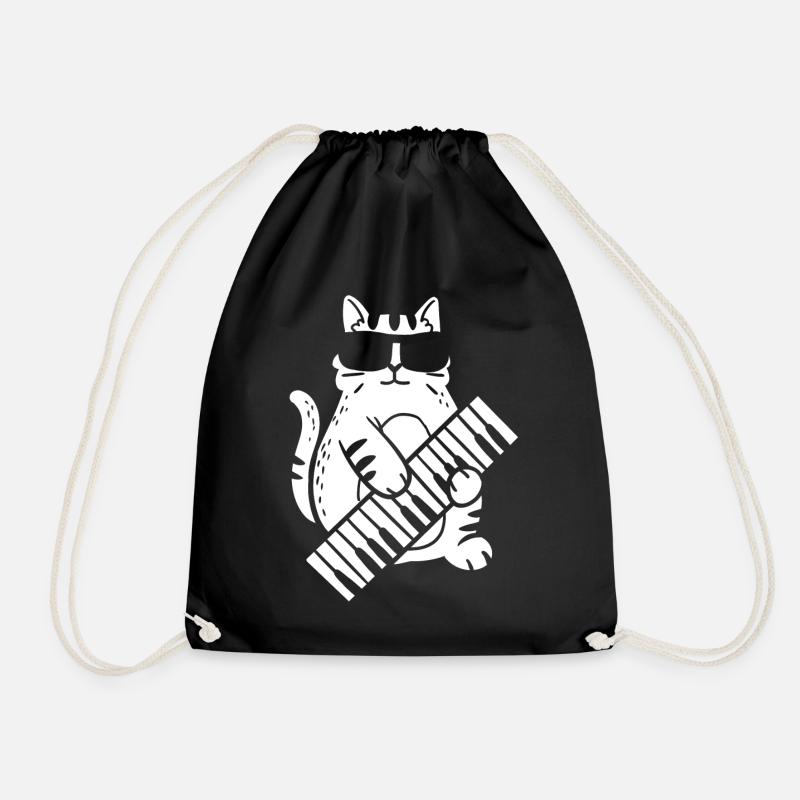 Pianiste de chat - Sac de sport léger - noir