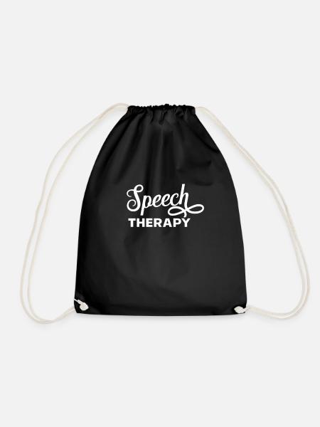 Speech Therapy Speech Therapist Speech Therapist Speech Therapist Profession - Drawstring Bag - black