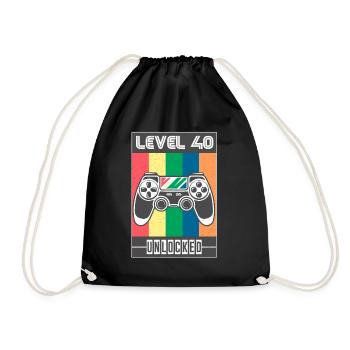 40th birthday 40 years 40th birthday man 40th - Drawstring Bag - black - Front