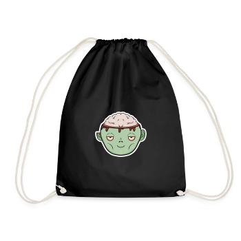 Zombie Brain in a Mug - Drawstring Bag - black - Front