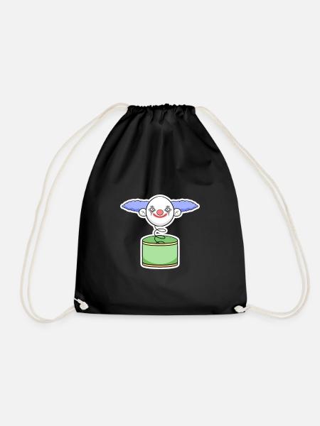 clown - Drawstring Bag - black