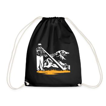 Alphorn Alps - Drawstring Bag - black - Front