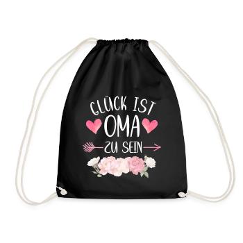 Oma Omi Großmutter Großmama Grandma Mama Mutter - Turnbeutel - Schwarz - Vorne
