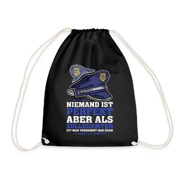 Zoll Zollbeamter Geschenk Zollamt - Turnbeutel - Schwarz - Vorne