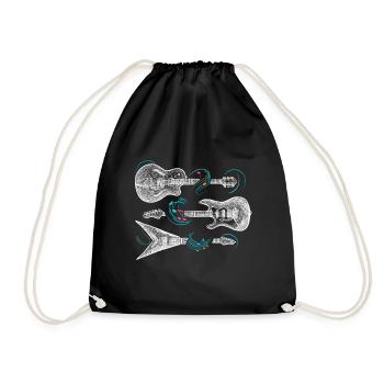 Rock n roll musique rock rock and roll guitariste - Sac de sport léger - noir - Devant