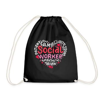 Travailleur social - Sac de sport léger - noir - Devant