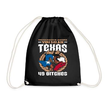 Texas United States of America gift - Drawstring Bag - black - Front