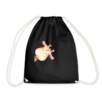 giraffe - Drawstring Bag - black - Front