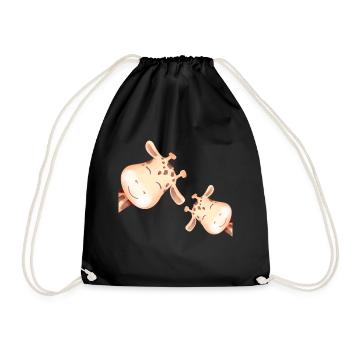 Giraffes - Drawstring Bag - black - Front