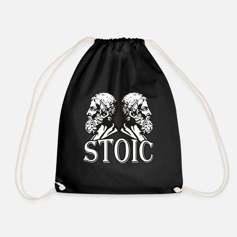 Stoic philosopher - Drawstring Bag - black