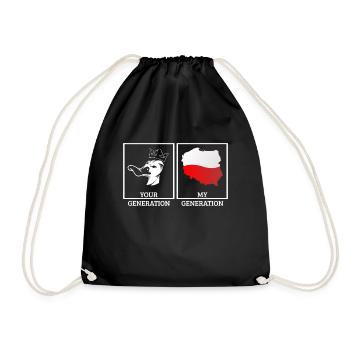 Polska My Generation Your Generation Anty PiS - Drawstring Bag - black - Front