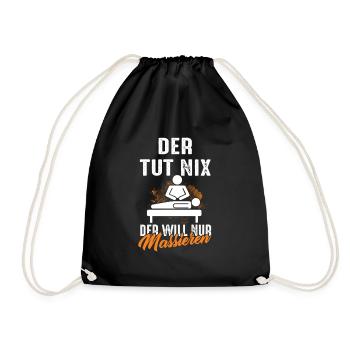 Physiotherapeut Massieren Masseur Physio Physiothe - Turnbeutel - Schwarz - Vorne