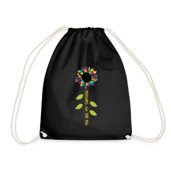 Tu es mon rayon de soleil - Autisme de tournesol - Sac de sport léger - noir - Devant