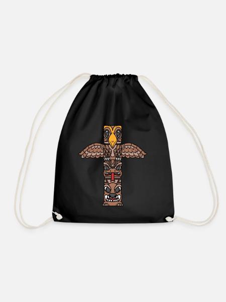 indianer indianer kopfschmuckIndianer Kostüm - Turnbeutel - Schwarz