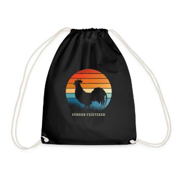 Chicken Whisperer Funny Farmer Farmer Chicken - Drawstring Bag - black - Front
