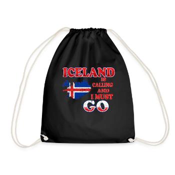 Islande - Sac de sport léger - noir - Devant