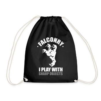 Fauconnerie fauconnier fauconnier décapage chasse oiseau de proie - Sac de sport léger - noir - Devant