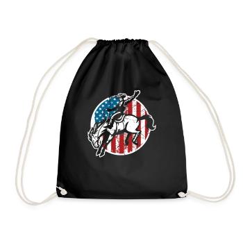 Cavalier de drapeau Cowboy Patriot America - Sac de sport léger - noir - Devant