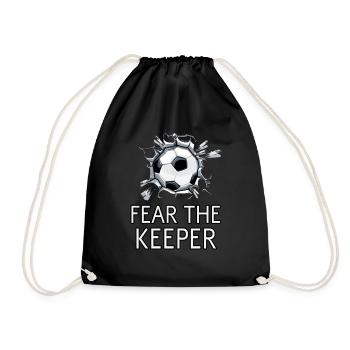 Gardien de but drôle disant football - Sac de sport léger - noir - Devant