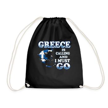 Grèce - Sac de sport léger - noir - Devant