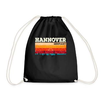 Hannover Heimatstadt Deutschland - Turnbeutel - Schwarz - Vorne