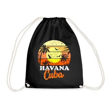 Cuba Caribbean Cuban Vacation Latin Vacation - Drawstring Bag - black - Front