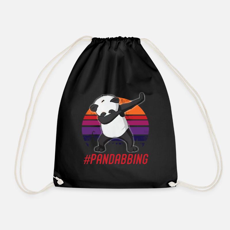 Panda Dabbing panda Pandabär Panda Baby - Turnbeutel - Schwarz