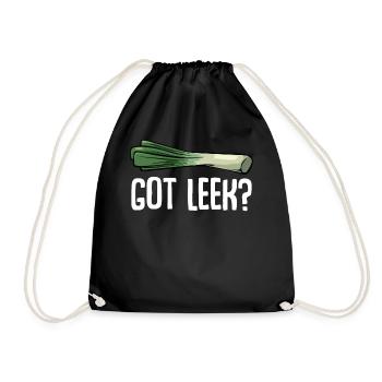 Lauch - Got Leek ? Drôle de proverbe végétalien En bonne santé - Sac de sport léger - noir - Devant