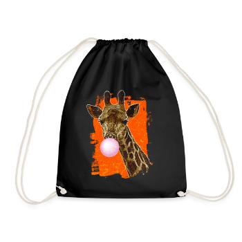 Déguisement motif animalier anniversaire girafes girafes - Sac de sport léger - noir - Devant