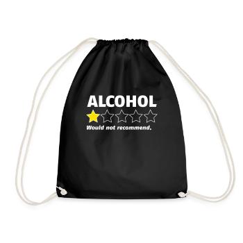 Alcool | Une étoile ne recommanderait pas - Sac de sport léger - noir - Devant