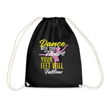 Ballet Heart - Drawstring Bag - black - Front