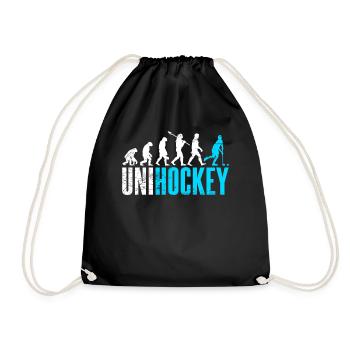 Unihockey - Turnbeutel - Schwarz - Vorne