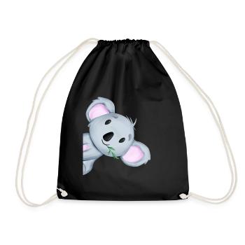 Cute Koala Australia gift - Drawstring Bag - black - Front