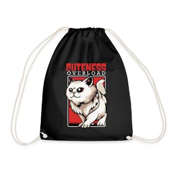 Niedliche Perserkatze - Cuteness Overload - Kawaii - Turnbeutel - Schwarz - Vorne