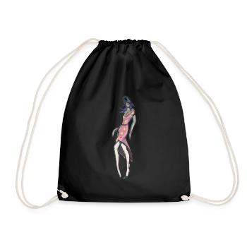 fashion designer - Drawstring Bag - black - Front