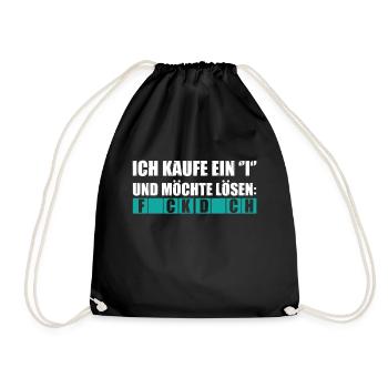 Fick dich - Turnbeutel - Schwarz - Vorne