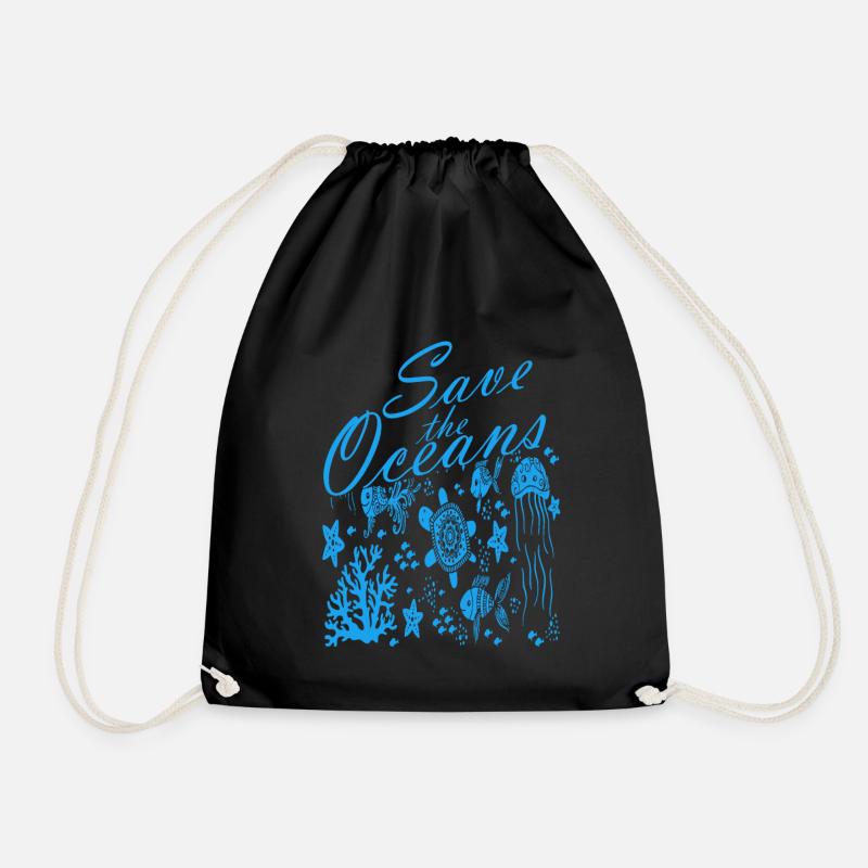 Save the Ocean! - Turnbeutel - Schwarz