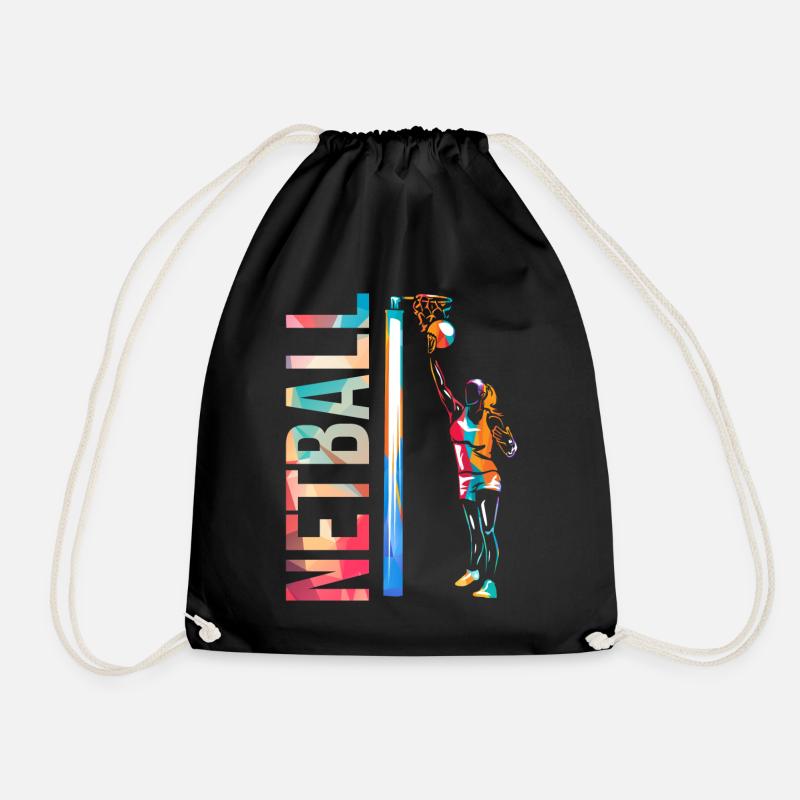 Netball - Drawstring Bag - black