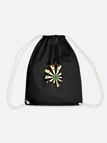 Dartscheibe - Turnbeutel - Schwarz