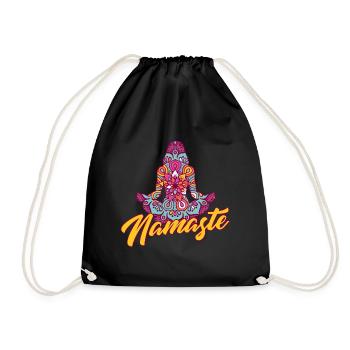 Namaste Yoga Zen Zazen Gymnastics - Drawstring Bag - black - Front
